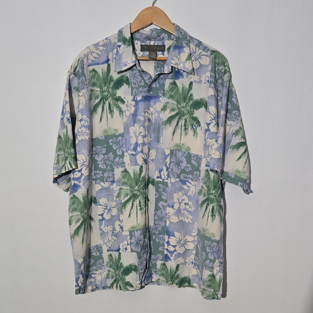 🔥 Tori Richard Tropical Palm Print Men's Shirt Size 2XL